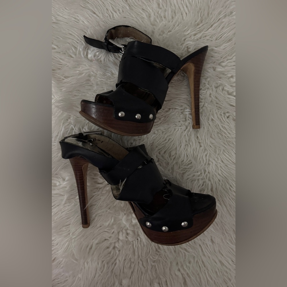 Michael Kors Black and Brown Platform Heels